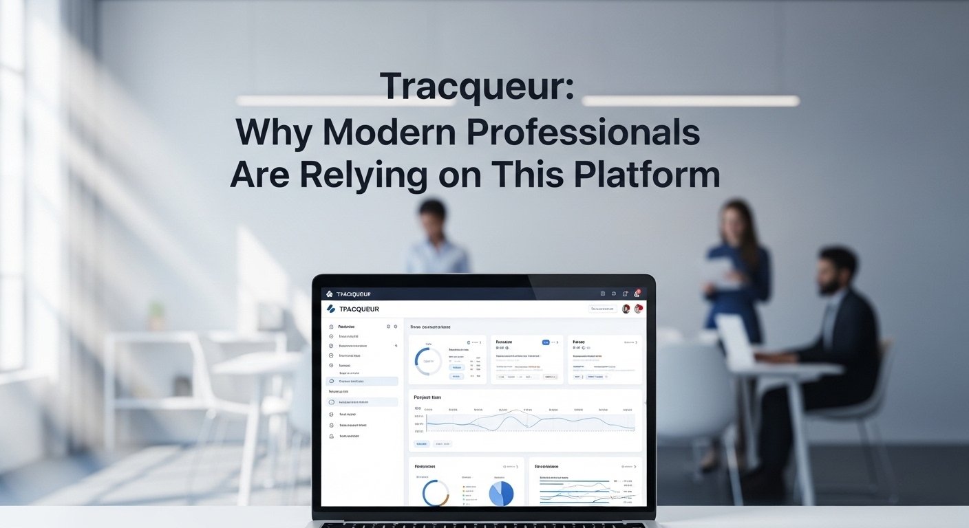 Dashboard view of Tracqueur showing task management, collaboration features, and productivity analytics for modern professionals